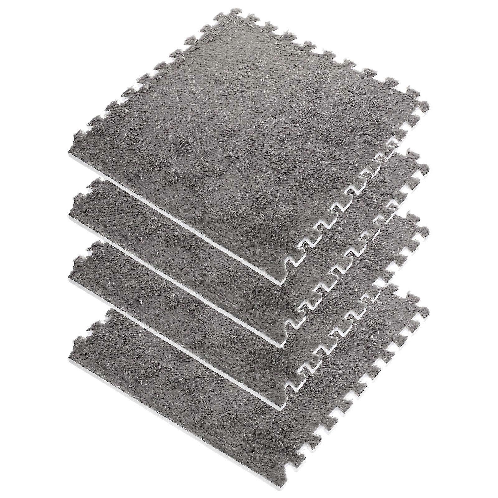 16Pcs Comfortable Hamster Beds Spliced Mat Suitable For Indoor Use Grey Providing Warmth Retention