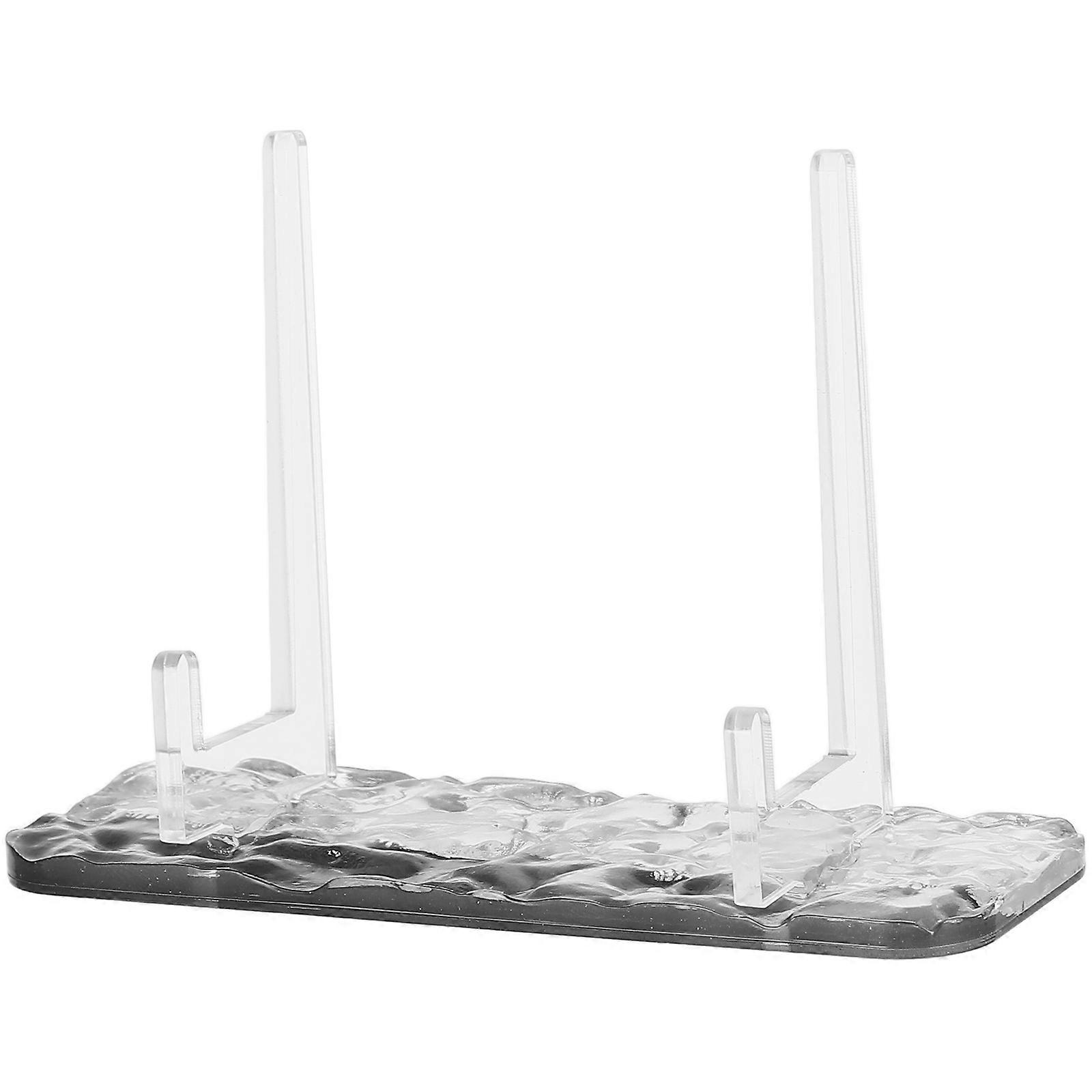 4Pcs Multifunctional Desktop Display Stand Black Color Stylish Design For Restaurants And Office Decorative Use