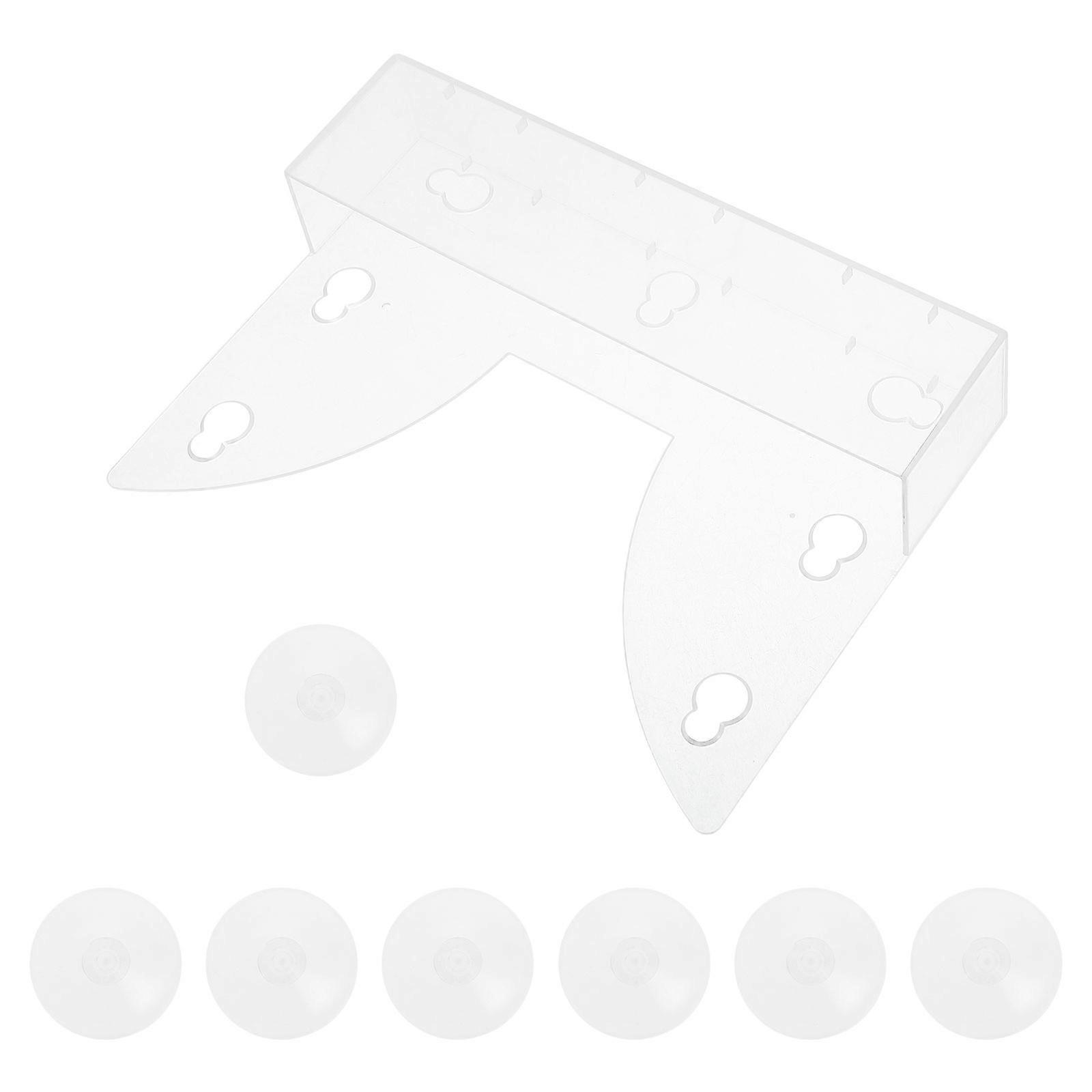 Refrigerator Suction Cup Storage Rack Clear Acrylic Holder 2Pcs