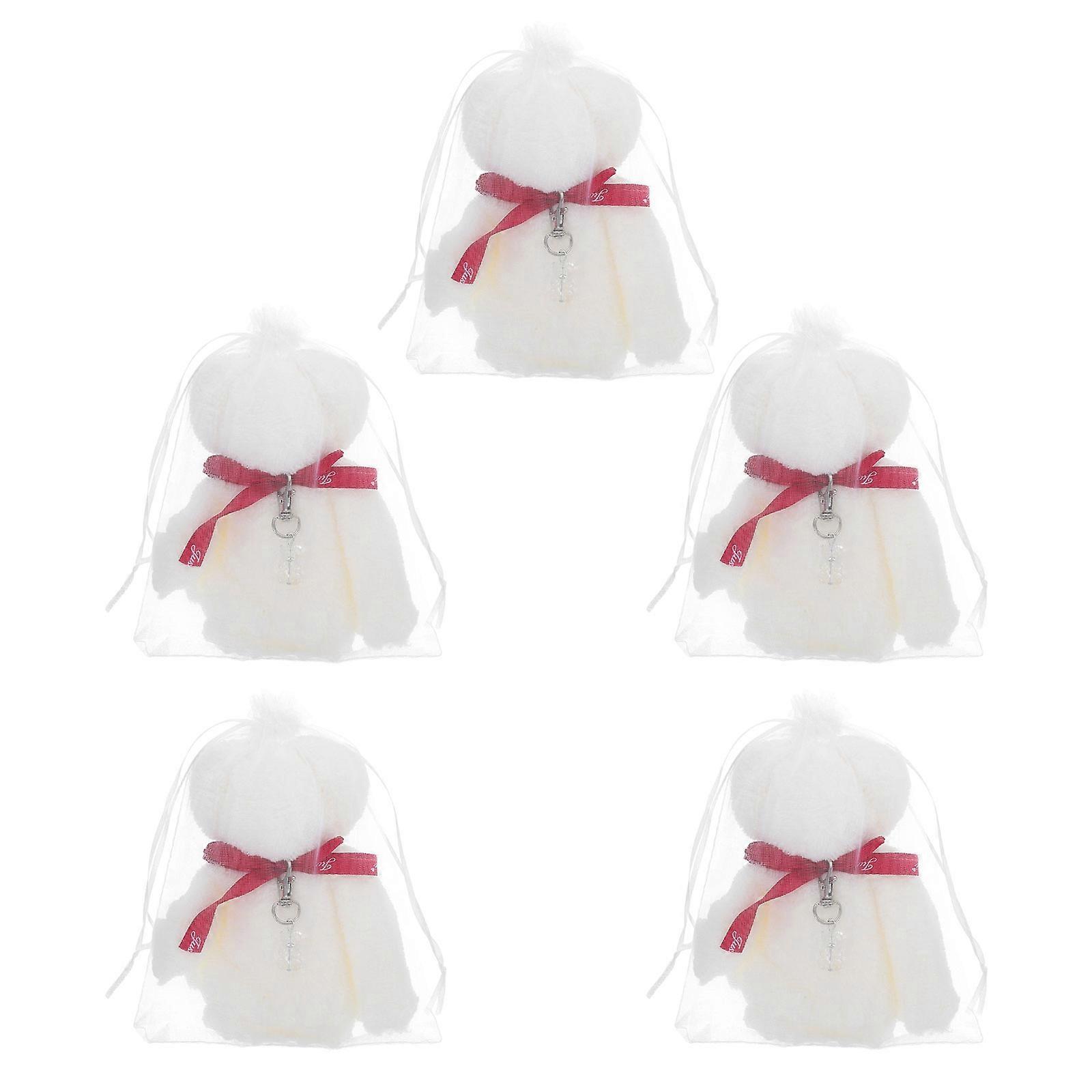 Cute Bear Keychain and Towel Set for Baptism Baby Shower 3Sets