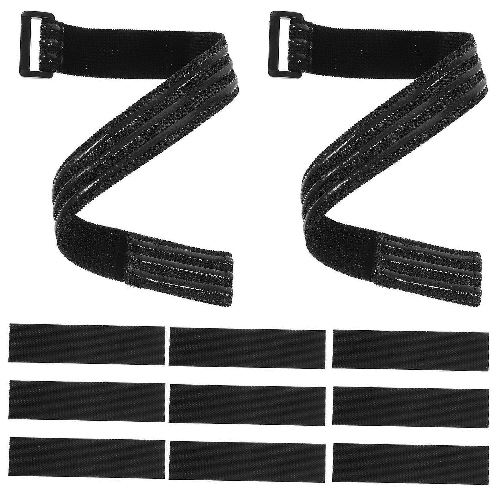 Black Boot Bands Adjustable Boot Straps for Fixing 2Sets Elastic Boots Accessories
