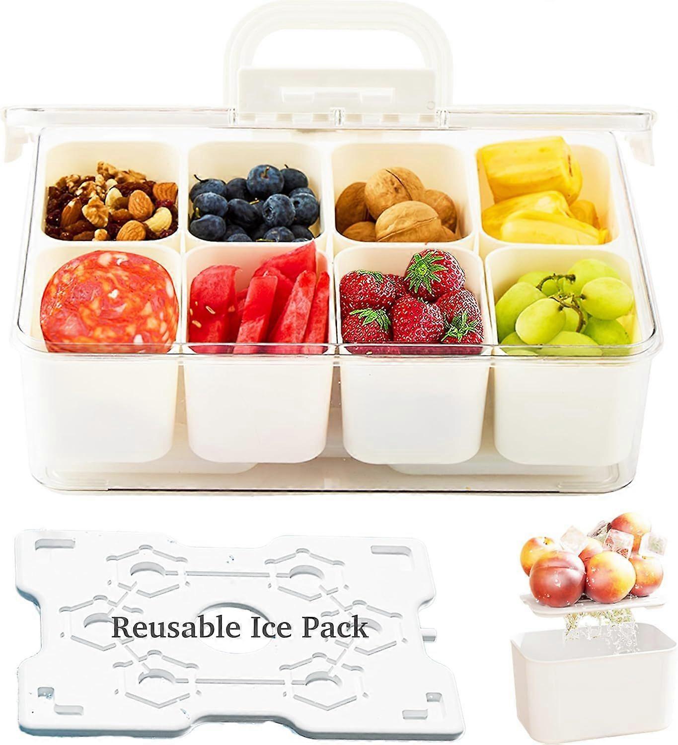 2025 Latest Model Portable Snackle Box Container with Ice Pack, Cooling Travel