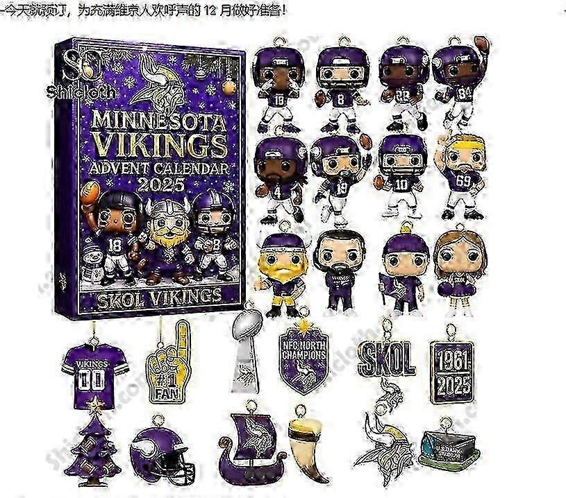 Minnesota Vikings Advent Blind Box Weihnachtsbaumschmuck Acryl Anhänger.z