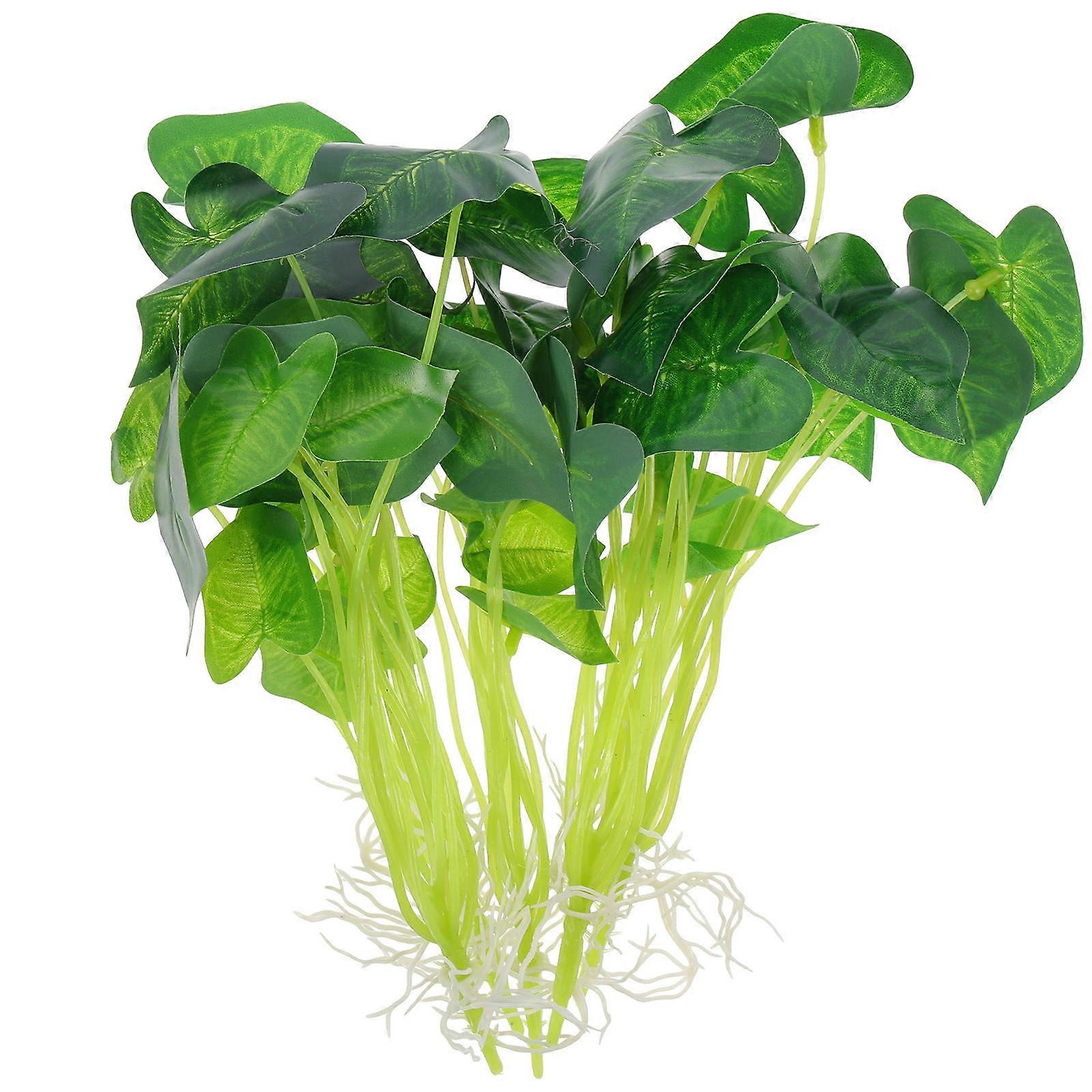 Artificial Aquarium Plants Ideal For Fish Tank Models In Green Color Size 24X7.5CM Designed For Elegant Decoration And Natural Atmosphere 10Pcs