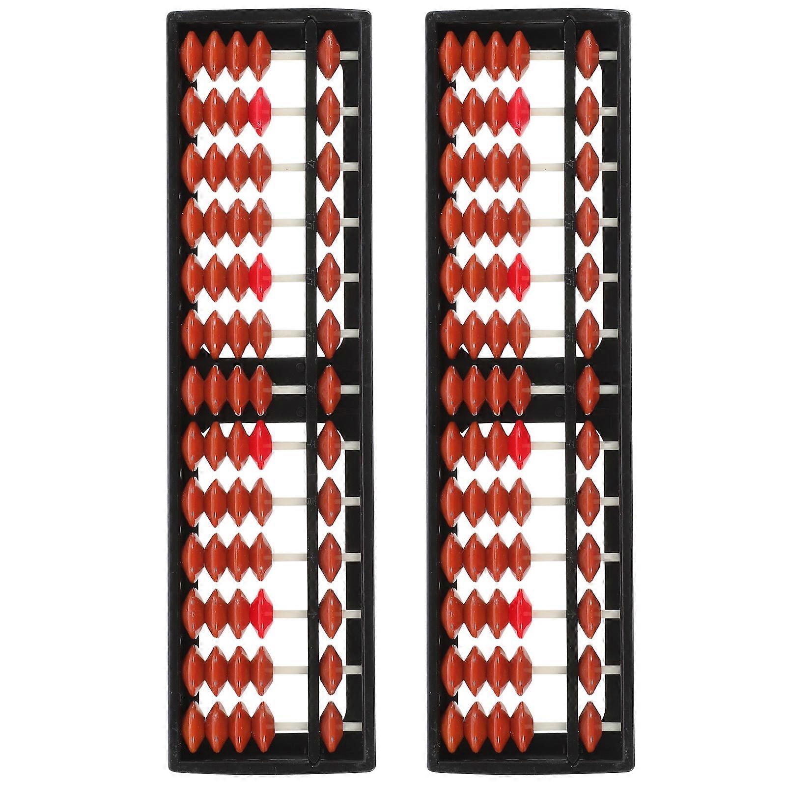 Kid Educational Abacus Students Calculating Abacus for 10Pcs Brown Plastic