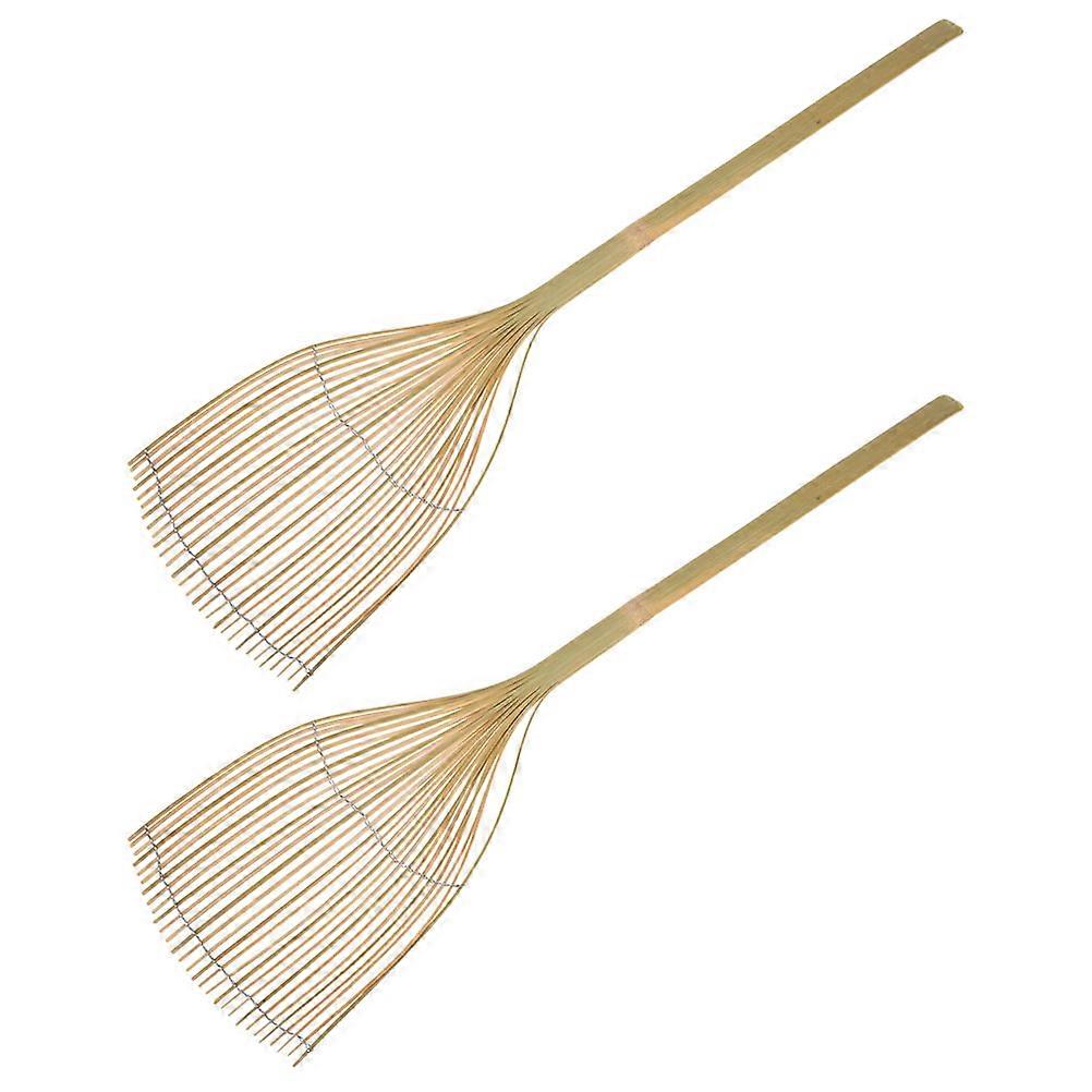 Insect Elimination Fly 2Pcs Kitchen Household Light Brown Bamboo Long Handle Effective Bug Killing
