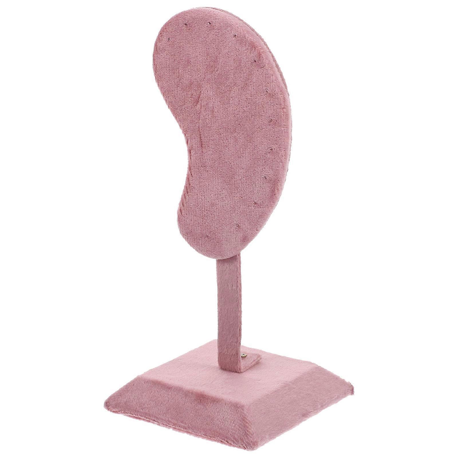 Ear Shape Earring Holder for Storage Use with 5Pcs Pink Earring Display Stand