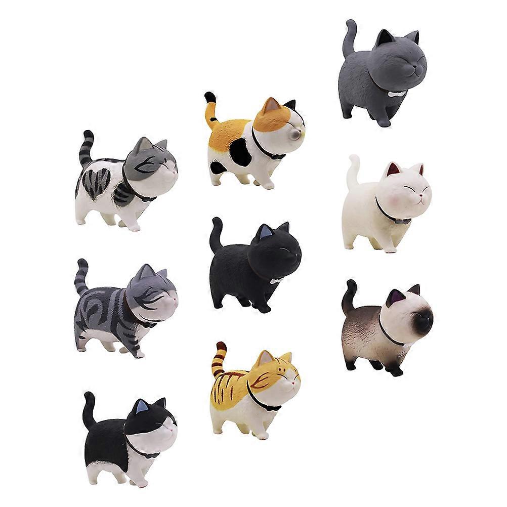 Mini Cat Crafts Plastic Decoration for Garden Decor 27Pcs Set