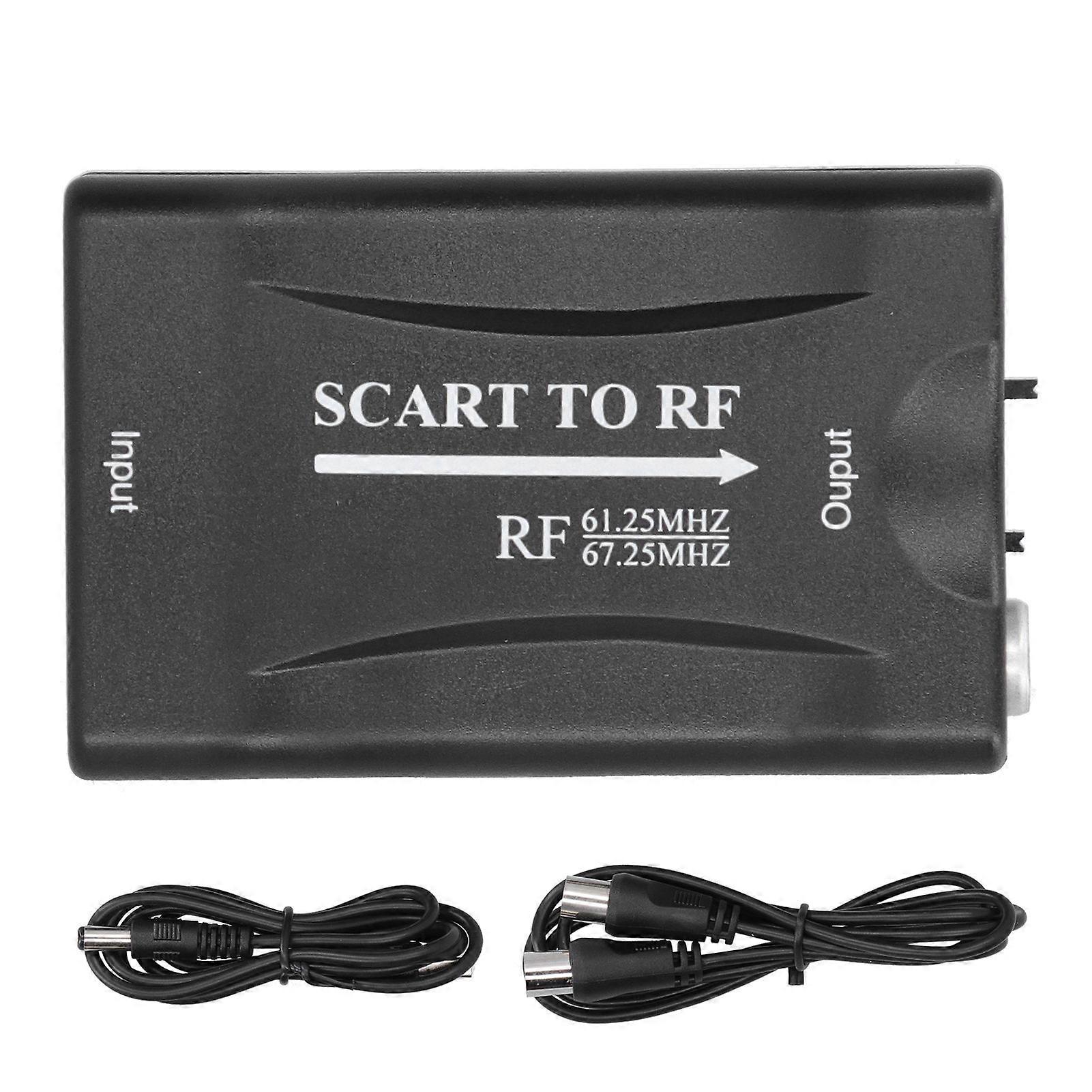 SCART to for RF Video Adapter for RF 67.25Mhz/61.25Mhz Output Converter for TV Box