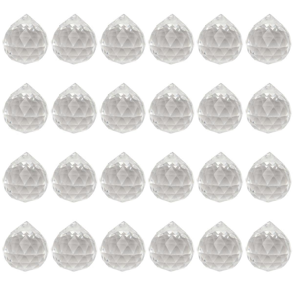 24 Pcs Crystal Balls Prism Maker Hanging Crystals Prisms 20mm