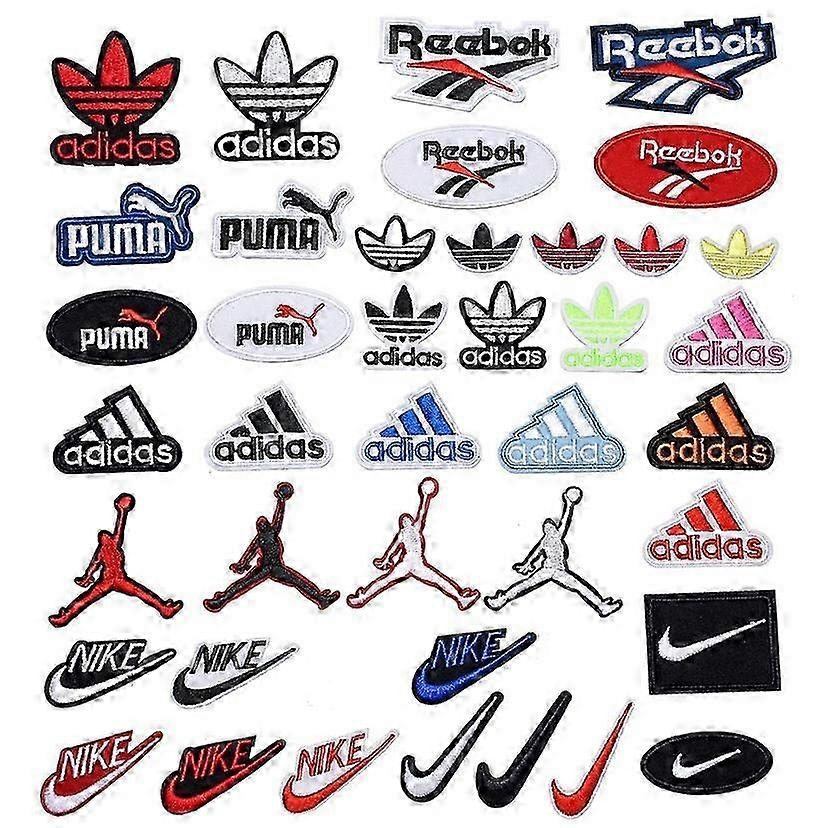 Tilfældige assorterede stilarter broderede lapper 40 stk, sy på/stryg på lapper, applikation til tøj kjole bukser hatte jeans, syning af blomster applikation diy ac