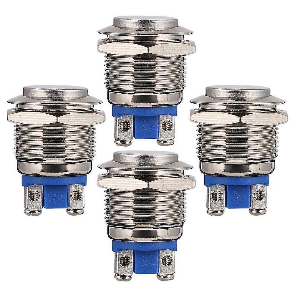 Metal Momentary Push Button Switch 4Pcs for Car Starter and Marine