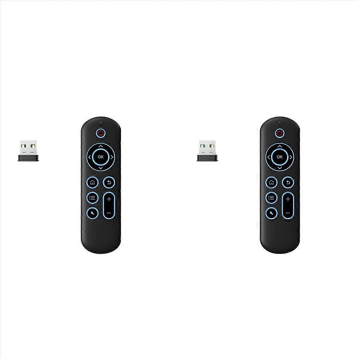 2X Flying Mouse 2.4G+Bluetooth Double Model Colorful Backlight Keyboard Intelligent Remote Control T