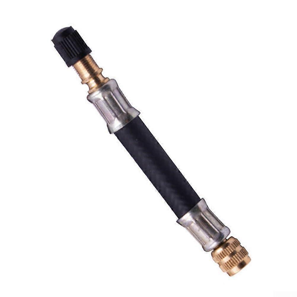 100 mm Valve Extension Adapter For Cars And Bikes, Brass Rotating Base, Built In Valve Core, Valve Cap Included