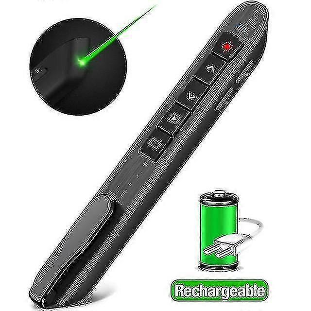 Rechargeable Wireless Presenter with Green Laser Pointer for PowerPoint Presentations in UK Offices