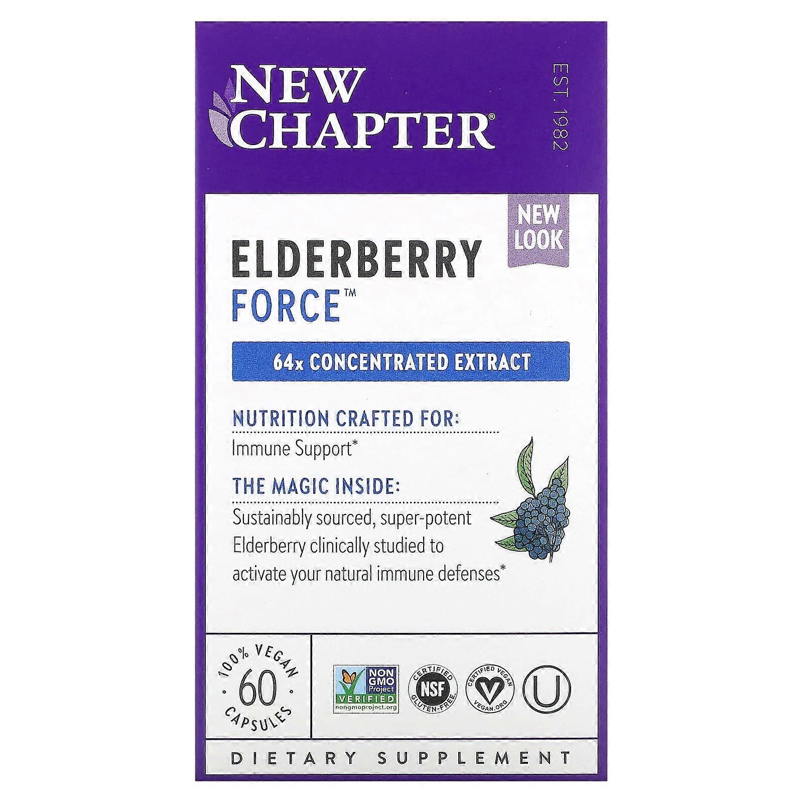 Elderberry Force, 60 Vegan Capsules