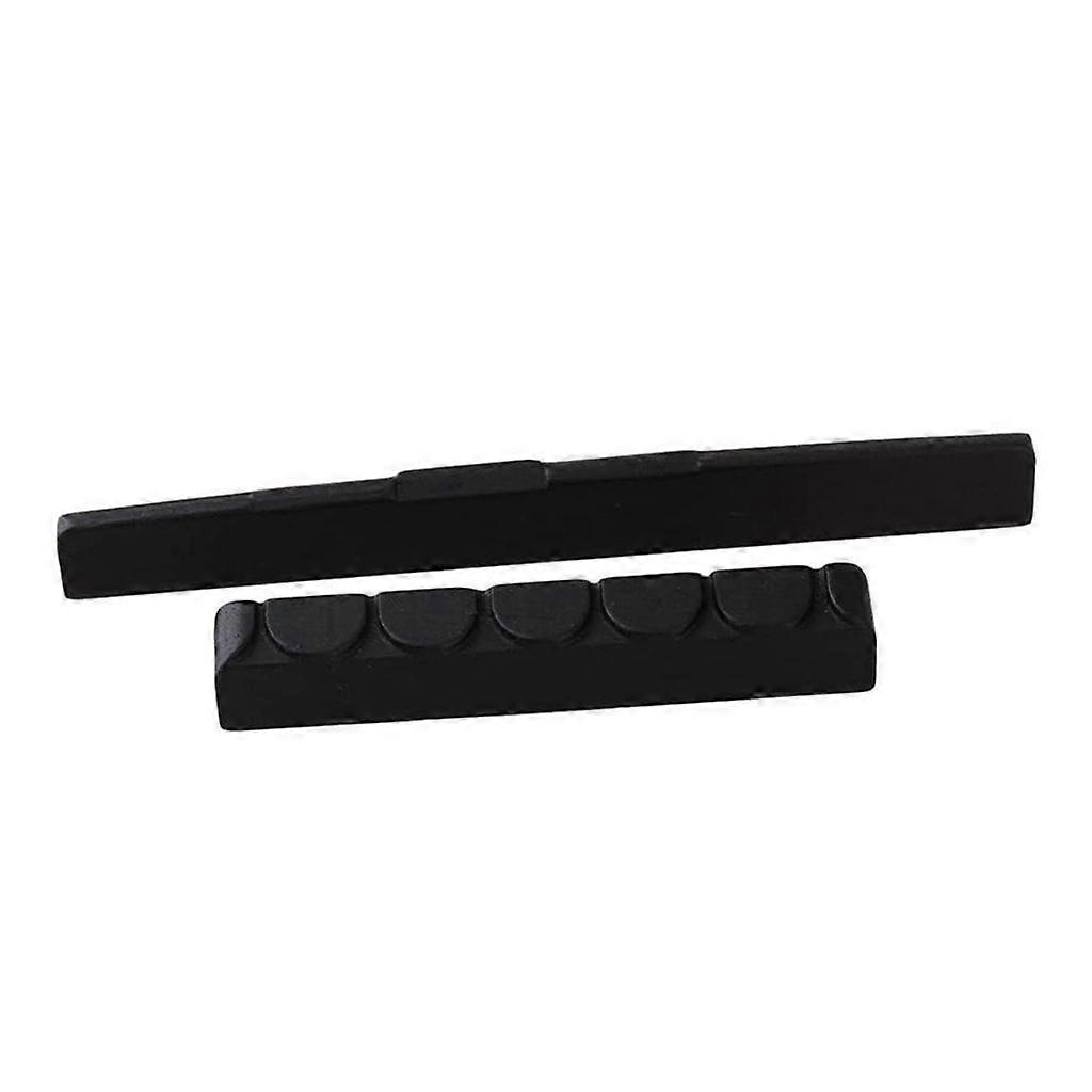 2pcs Classical Guitar Ebony Bridge Saddle And Nut Set Sound Guaranteed Guitar Bone String Saddle And Nut
