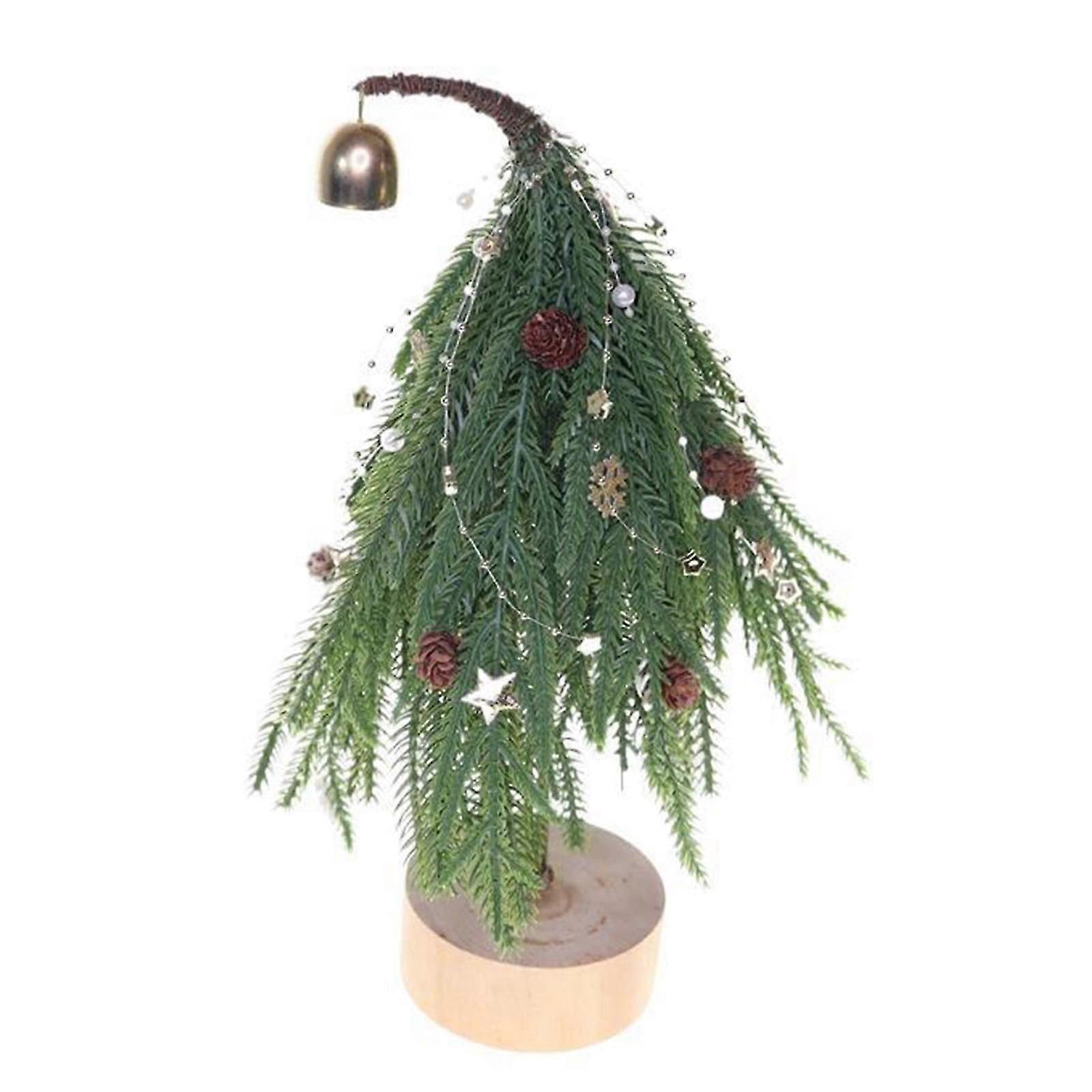 13.7" Small Christmas Tree - Mini Artificial Table Top Tree for Indoor Holiday Decor