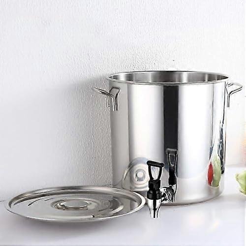 Stainless Steel Stock With Lid And Spigot  Soup Stockpot, Composite Bottom, 590L, 40x60cm