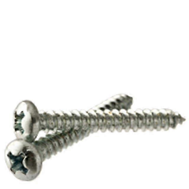 620 x 1/2' Self Tapping Screws, Pan Head Phillips, Type AB, Zinc Cr3, Fully Threaded, 25 Pack