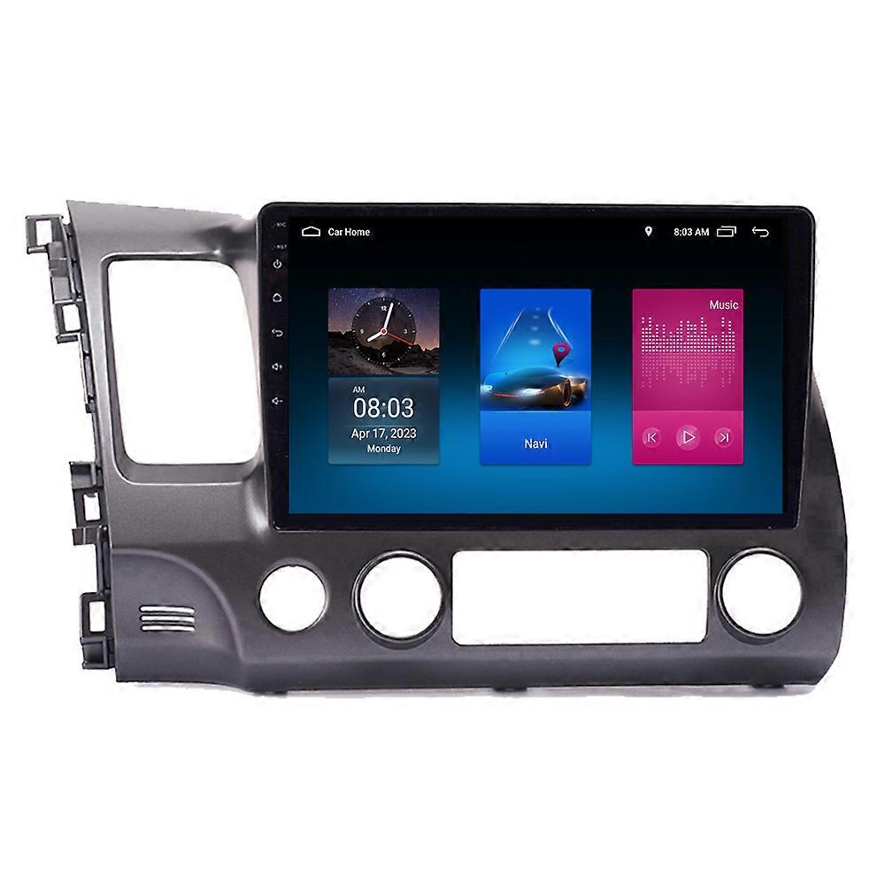 RoverOne Car Stereo Radio Bluetooth CarPlay Android Auto GPS Sat Nav Touch Screen for Honda Civic 8 FK FN FD 2005 - 2012