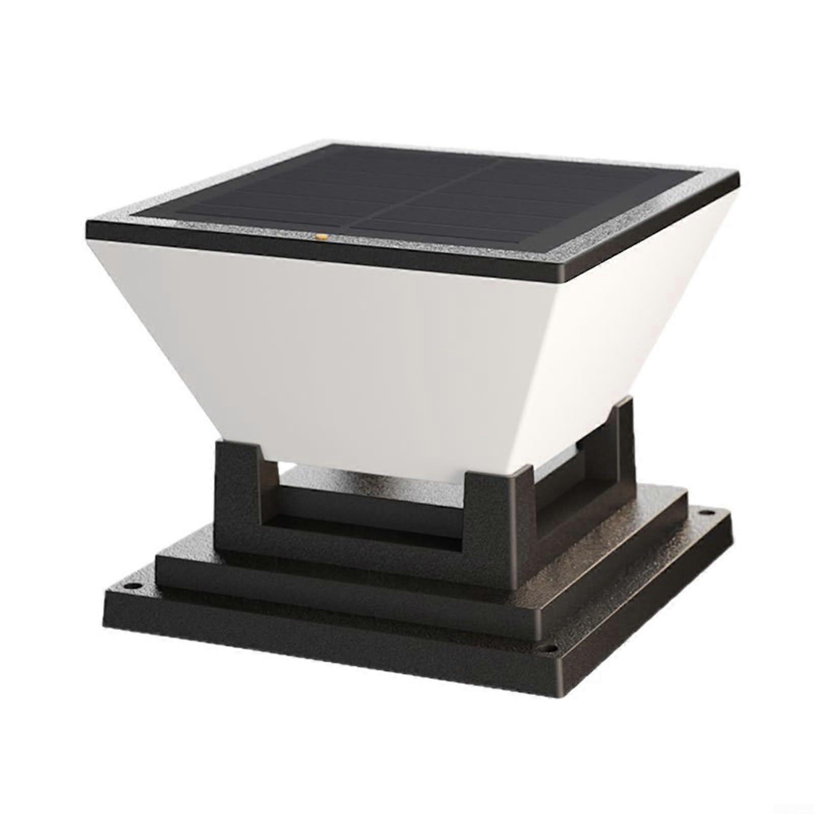 Solar Post Lights Outdoor Glass LED Fence Cap Light For Posts IP65 Weather Resistant With Automatic Sensor 150mm