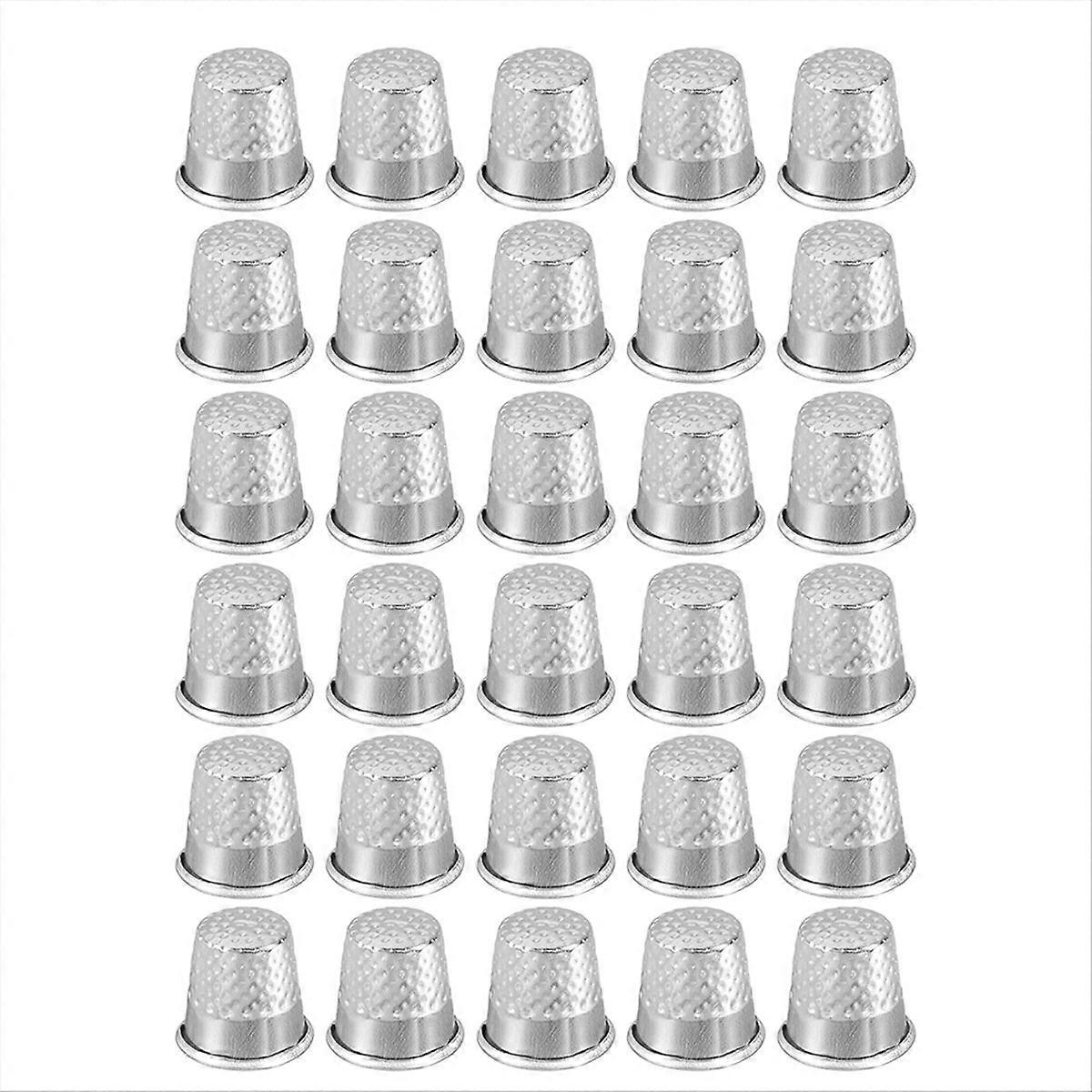 Sewing Thimble Finger Protector, 30 Pcs Metal Finger Shield Ring