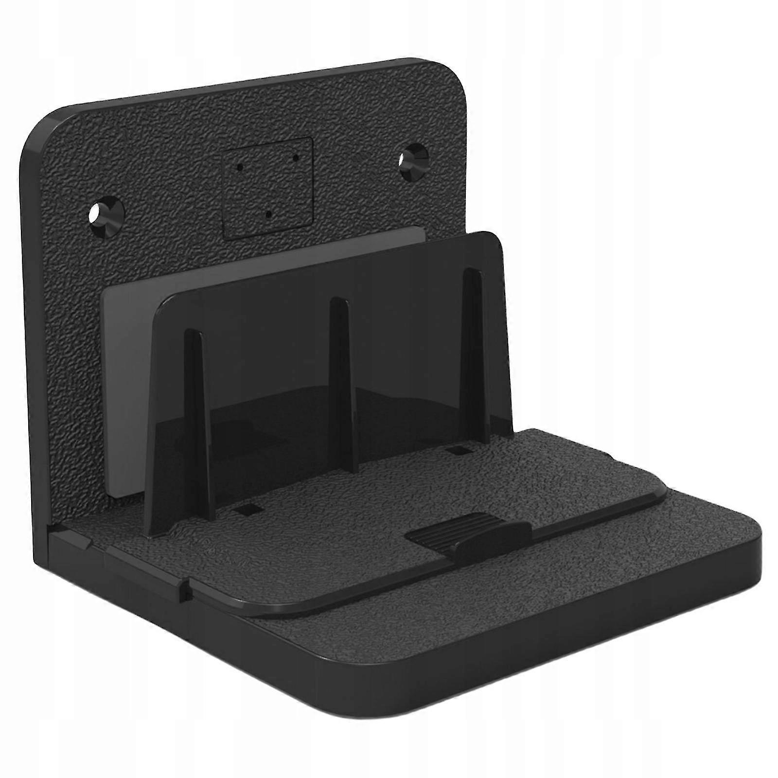 Wall Mounted Wifi Router Storage Shelf Durable Hold Tv Box, Top Box, Black