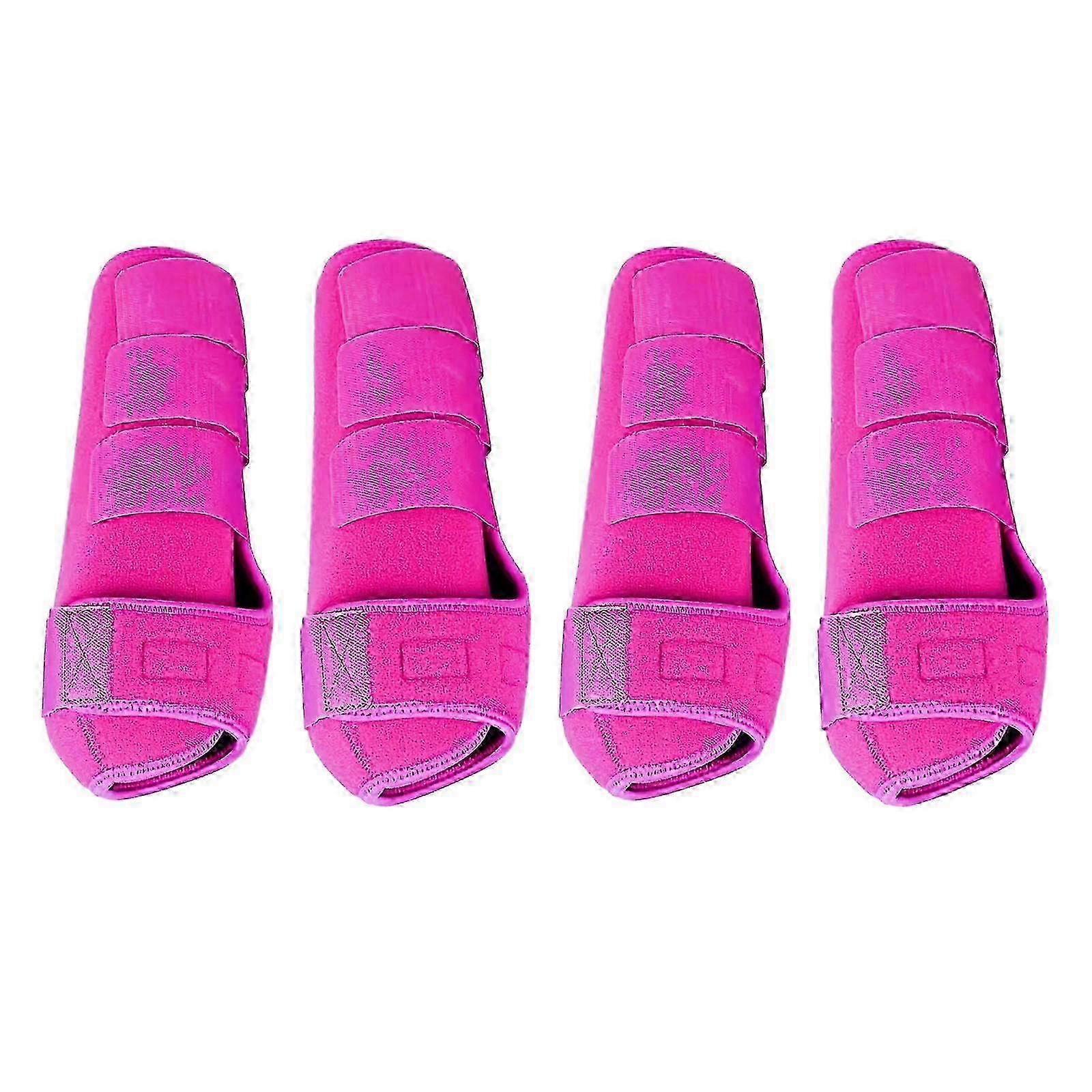 4x Durable Horse Leg Boots, Protective Support Guards and Equestrian Gear Set for Leg Protection during Riding and Training