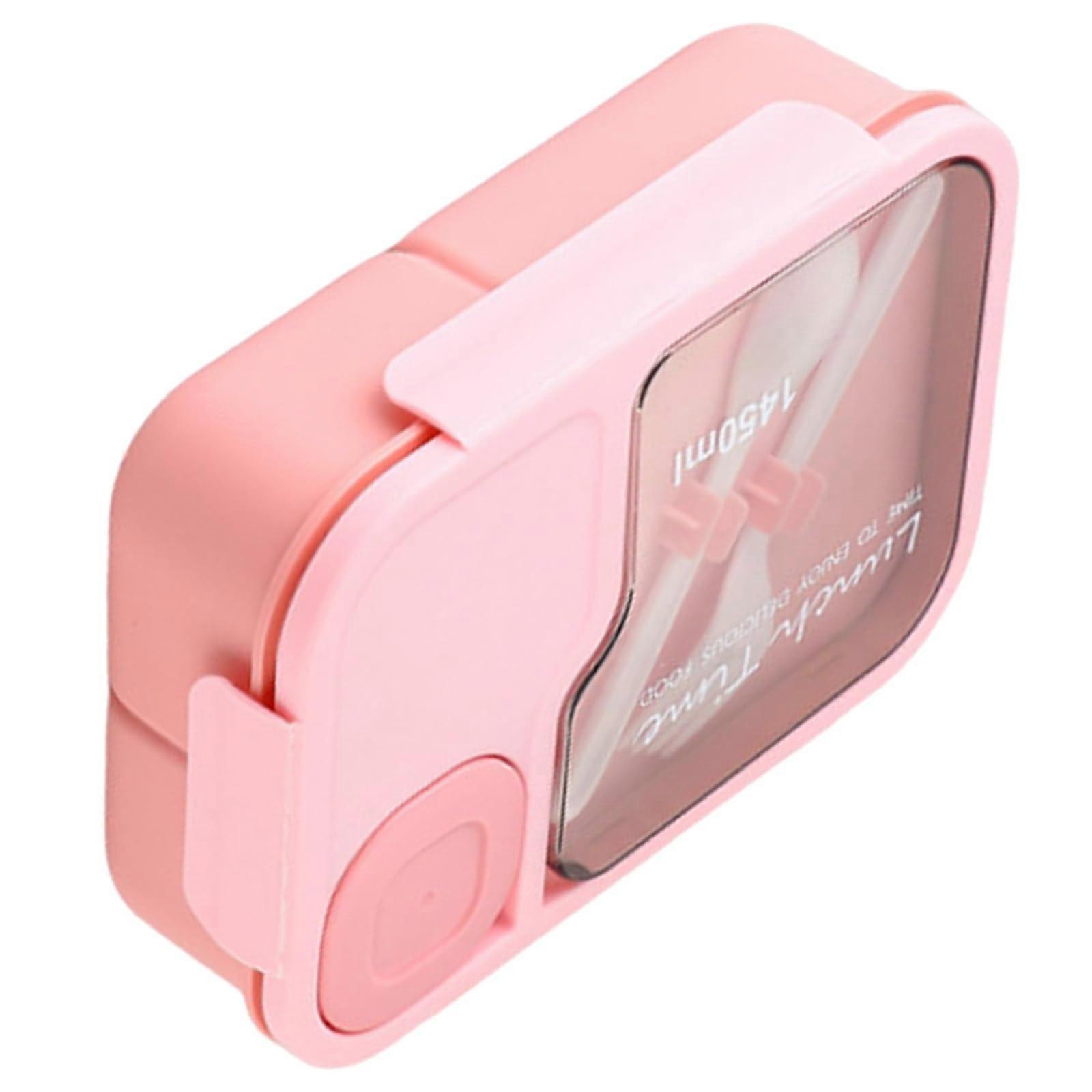 Portable Lunch Box With Flatware Includes Eating Utensils And Multiple Compartments For Travel Meal Preps