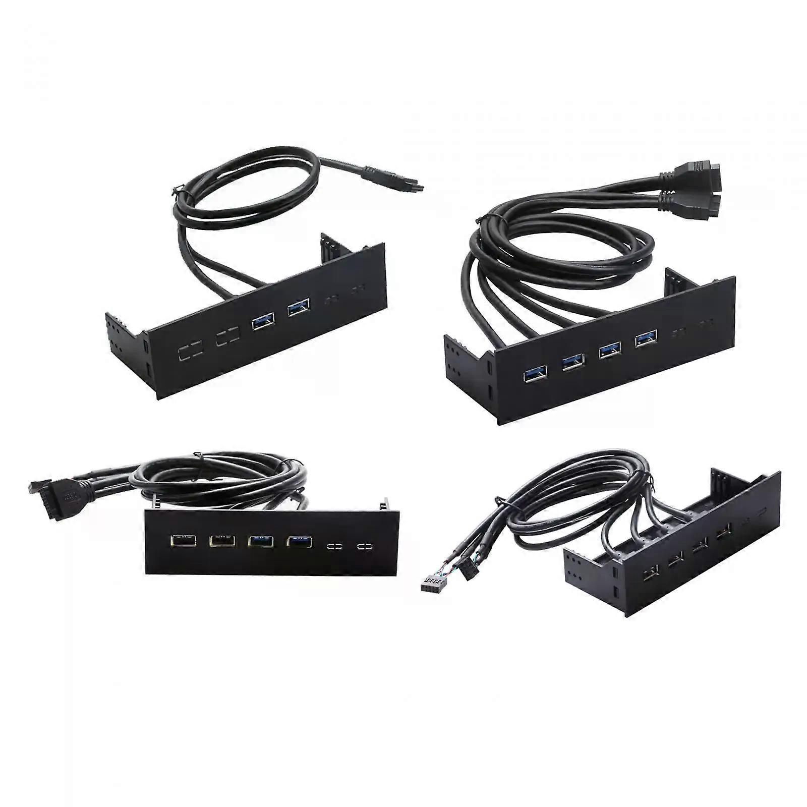 525 Front Panel Hub Multifunction USB Hubs Computer Expansion Board Optical Drive Front Panel for PC Computer Plug and Play