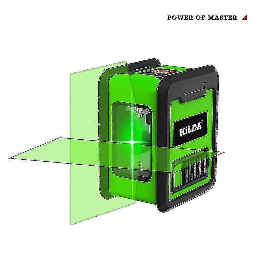 Self-leveling laser level for precise alignment with green cross lines