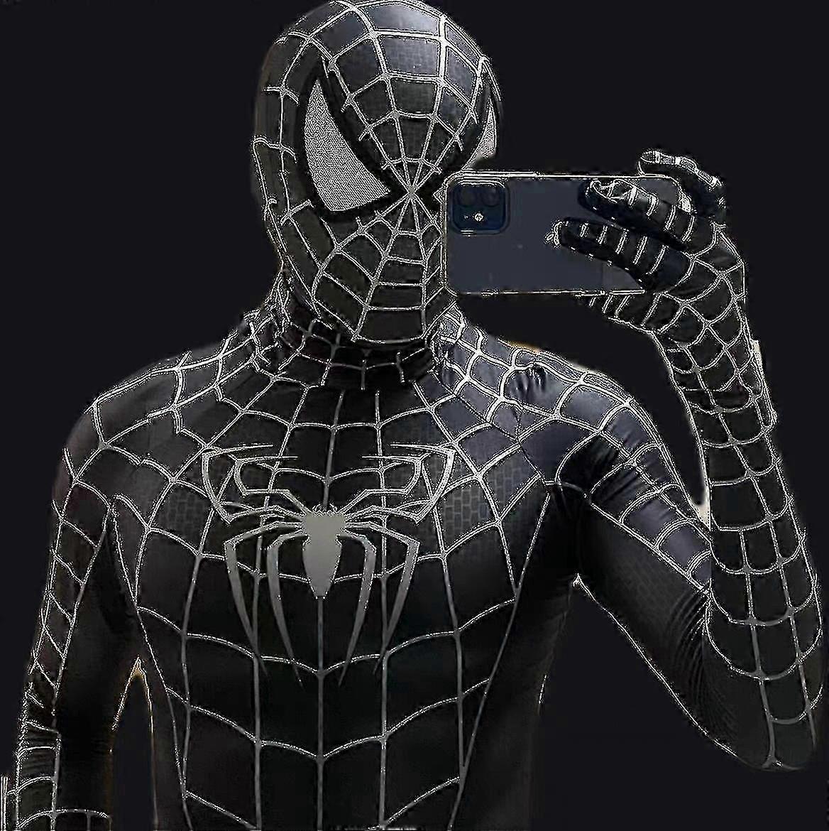 ハロウィン メンズ ブラック レミー スパイダーマン コスプレコスチューム ヴェノム シンビオート レミースーツ ボディスーツ 大人
