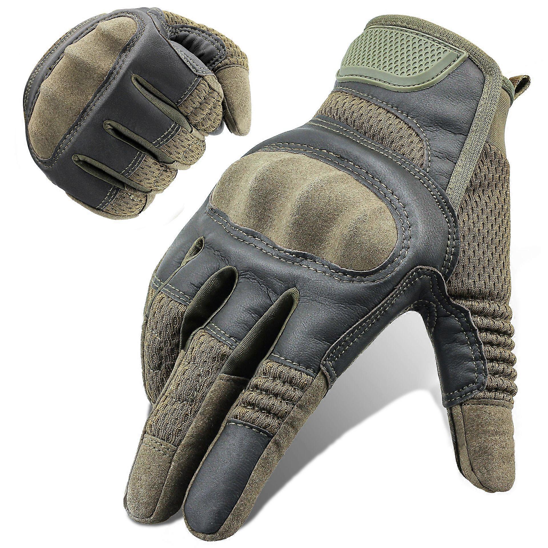 Touchscreen Pu Leather Motorcycle Full Finger Gloves