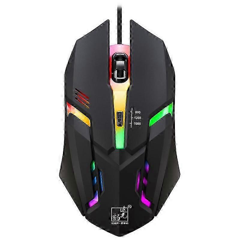 Chasing Leopard K2 USB LED Backlight 1600DPI Three-speed Adjustable Wired Optical Gaming Mouse, Length: 1.3m