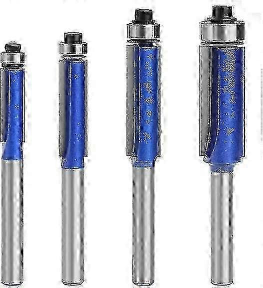 6mm Shank Trim Router Bit Kit - 4pcs with Bearings for DIY Woodwork
