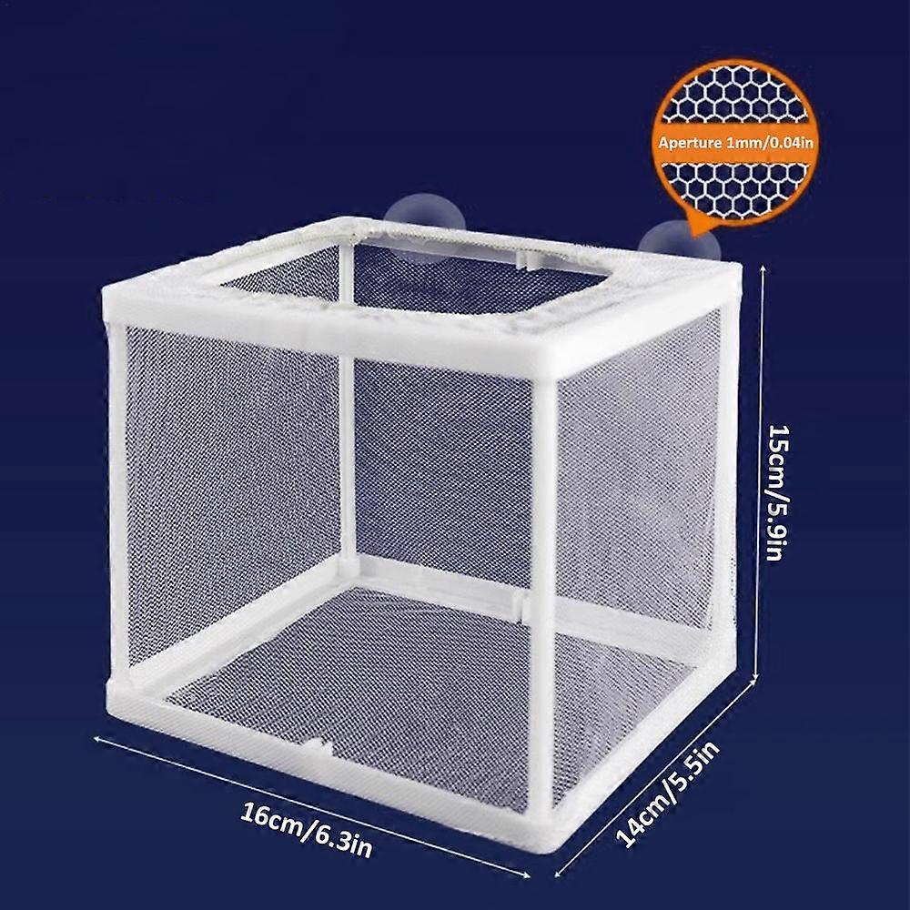 Fish Breeder Box DIY Aquarium Hatcher Mesh Box Juvenile Fish Separation Net Tank Incubator Box Fish Fry Hatchery with Suction