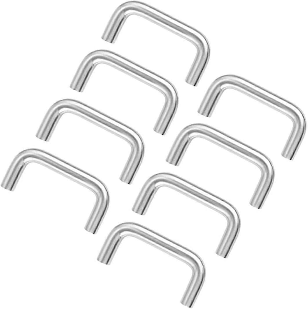 Set Of 8, Solid Stainless Steel U-shaped Pull Cabinet Knobs Door Handle Cupboard Handle