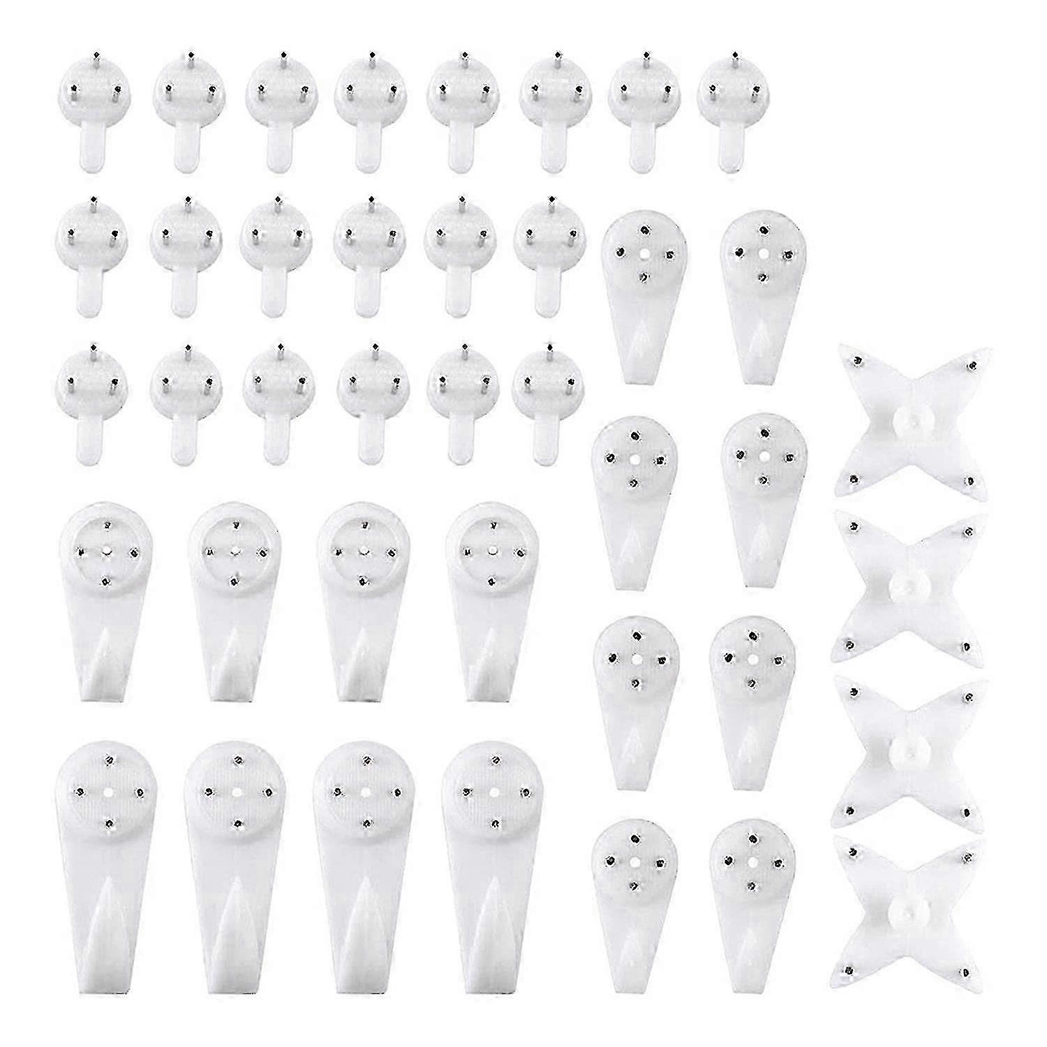 Nail Screws Wall Hooks - Multi-Function Traceless Hooks for Picture Hangings & Photo Frames for 40Pcs Set