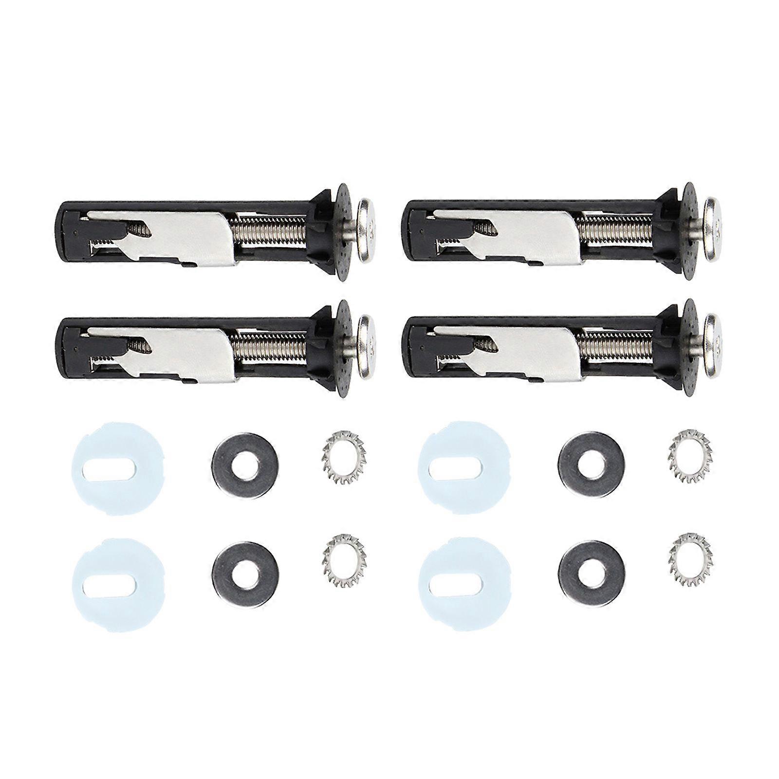 2Set Toalettsitsar Gångjärn Skruvar Toalettsitslock Stäng Topp Fix Skruvar Mutter Fästgångjärn Passande Badrumstillbehör Flerfärgad