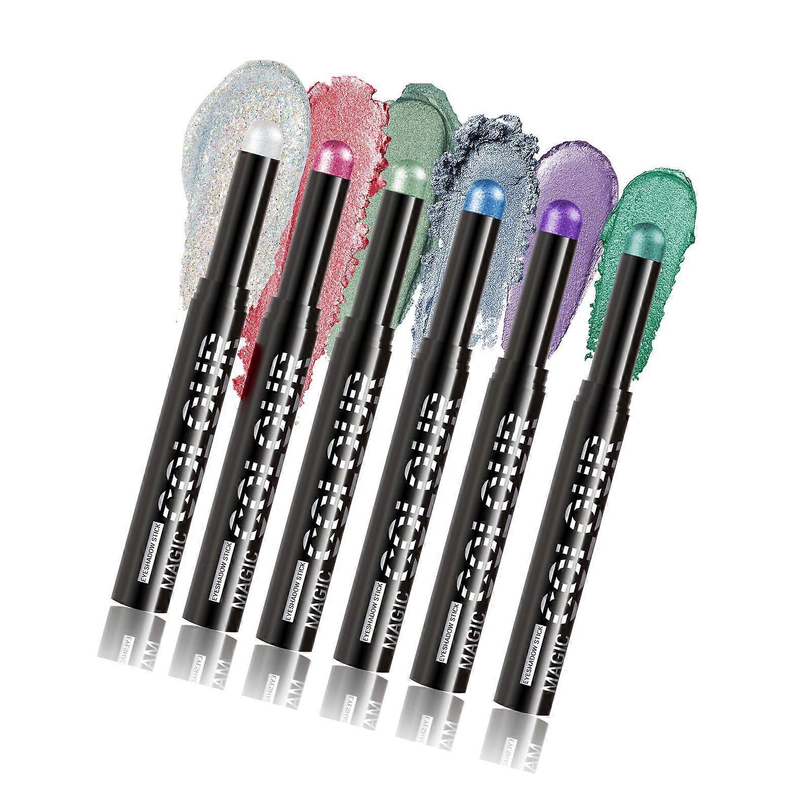 Cream Eyeshadow Stick,Brightener Eyeshadow Pencil Crayon,Highlighter Eye Shadow Stick Sets Waterproof Eye Shadow Make Up Multicolor