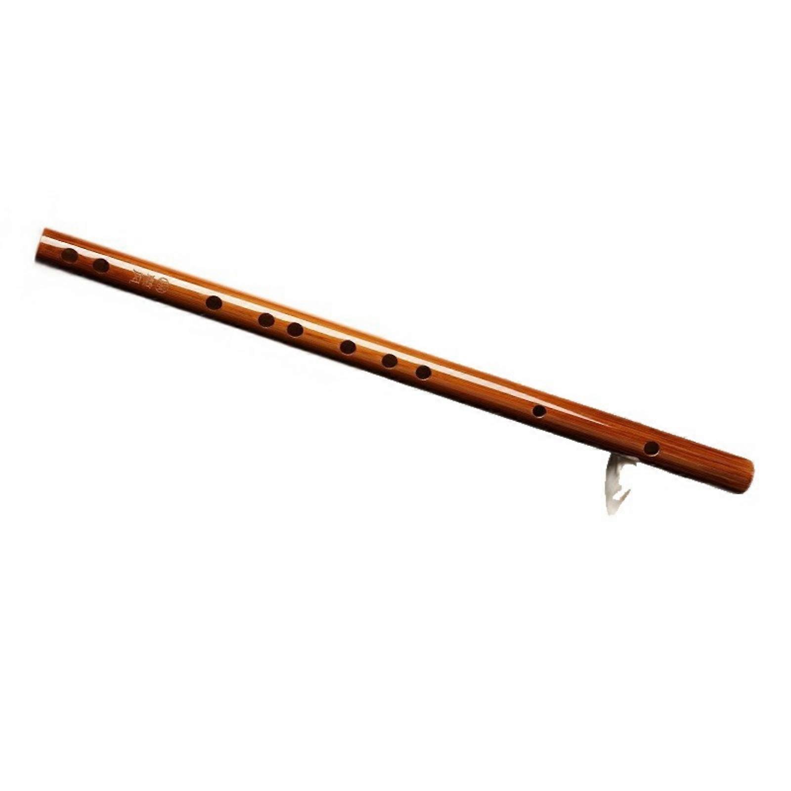 Entry Level Bamboo Flute With Instructional Guide Natural Wood Wide Range Tones Perfect For Traditional Music Multicolor