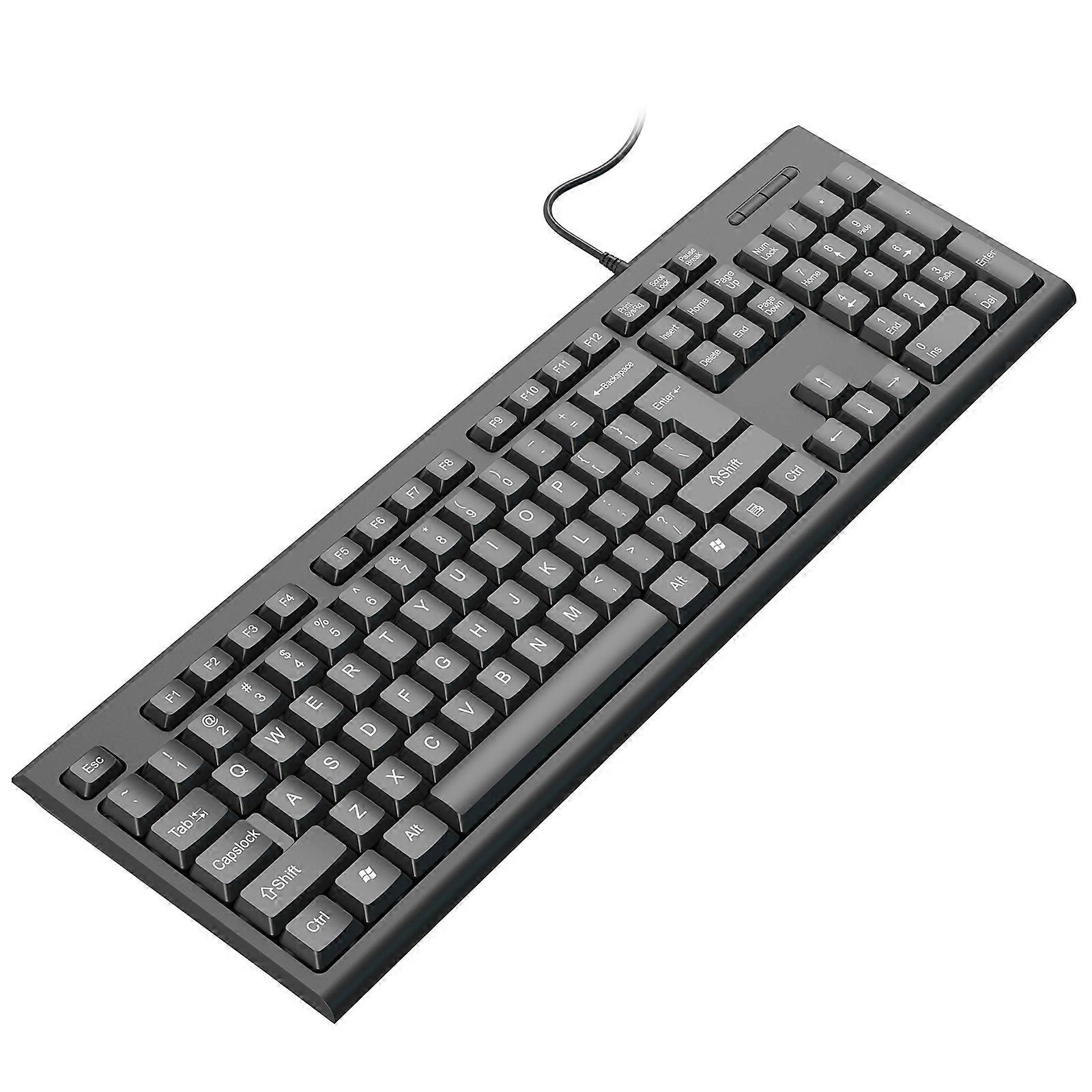 Portable Corded Mechanical Gaming Keyboard Chocolate 104 Keys Hot Swappable Mechanical Keyboard Upgraded for Gaming Multicolor