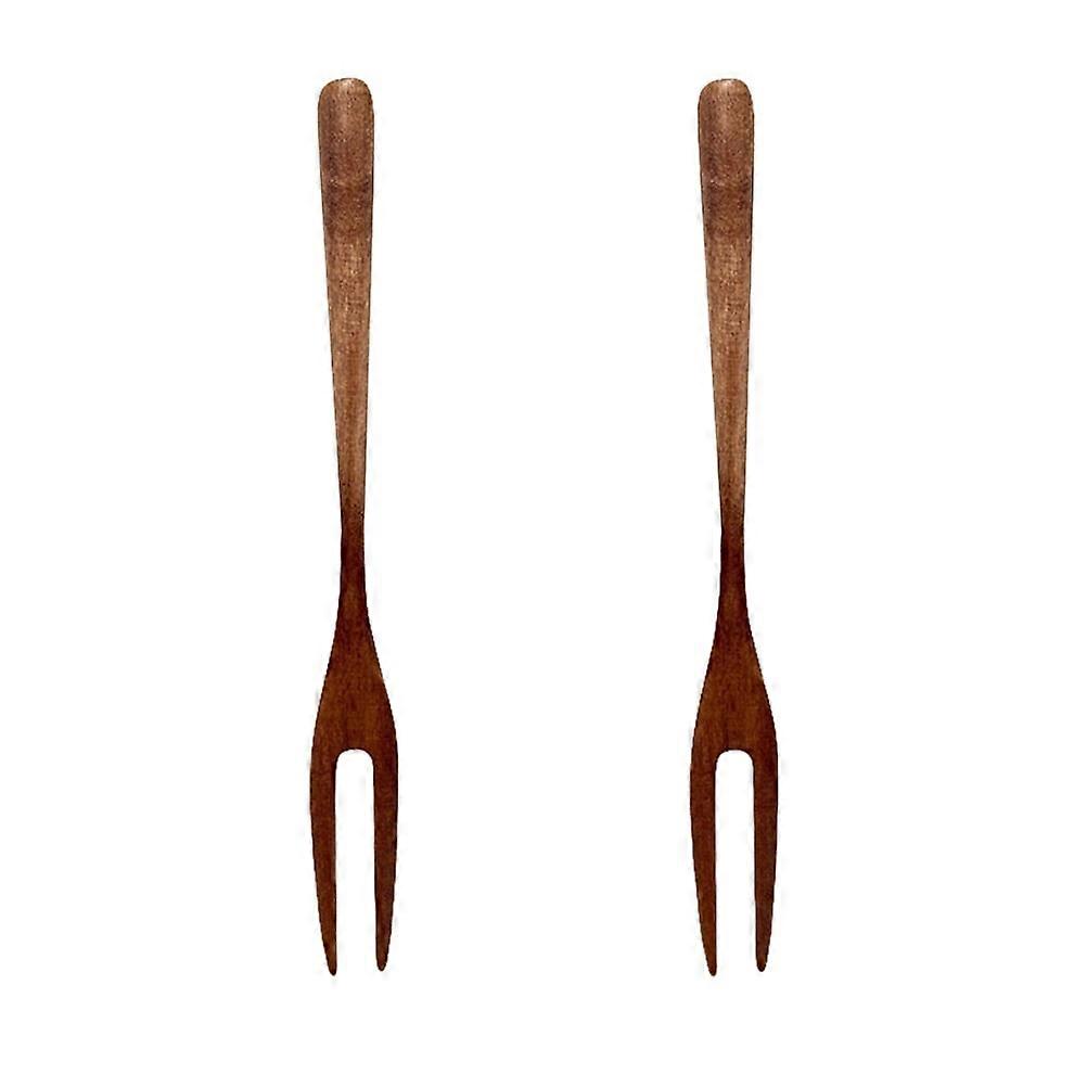 6 Pcs Olive Forks Moon Cake Fork Mini Tasting Forks Wooden Fork Korean Delicate Lotus Tree