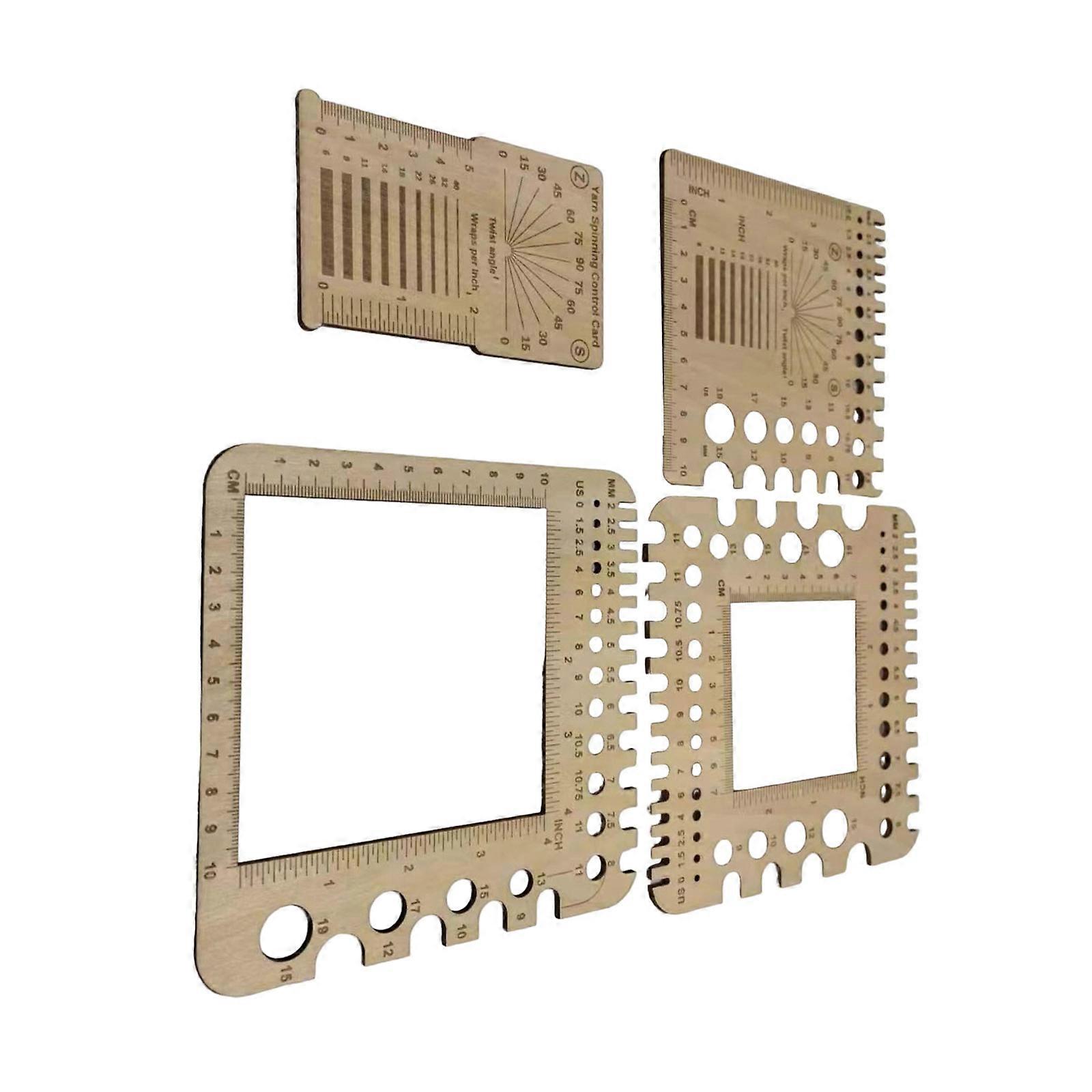 Knitting Needle Gauge Knitting Needle Measureament Tool Knitting Yarns Measuring Tool for DIY Craft Project Multicolor