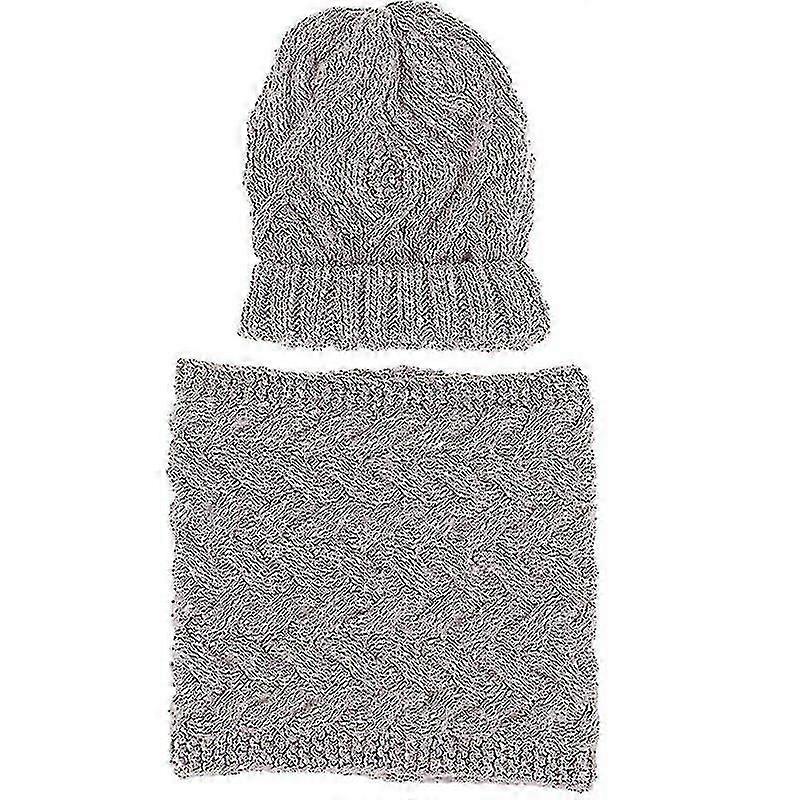 Cappelli E Sciarpa Set Donne Donna Berretto Magliawarm Chunky Inverno