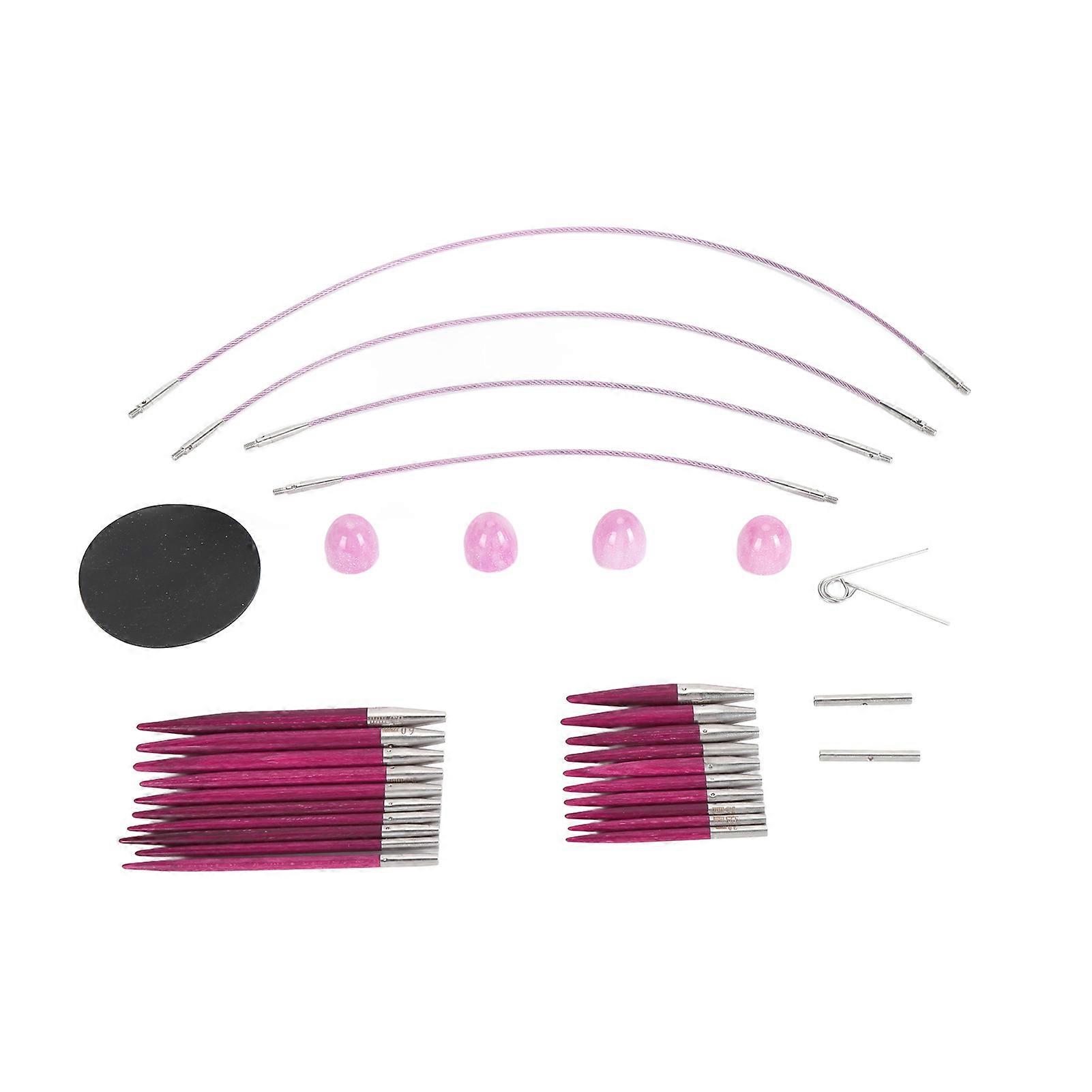 Circular Knitting Needle Set Interchangeable Detachable Knitting Needles Set for Sewing Crafts