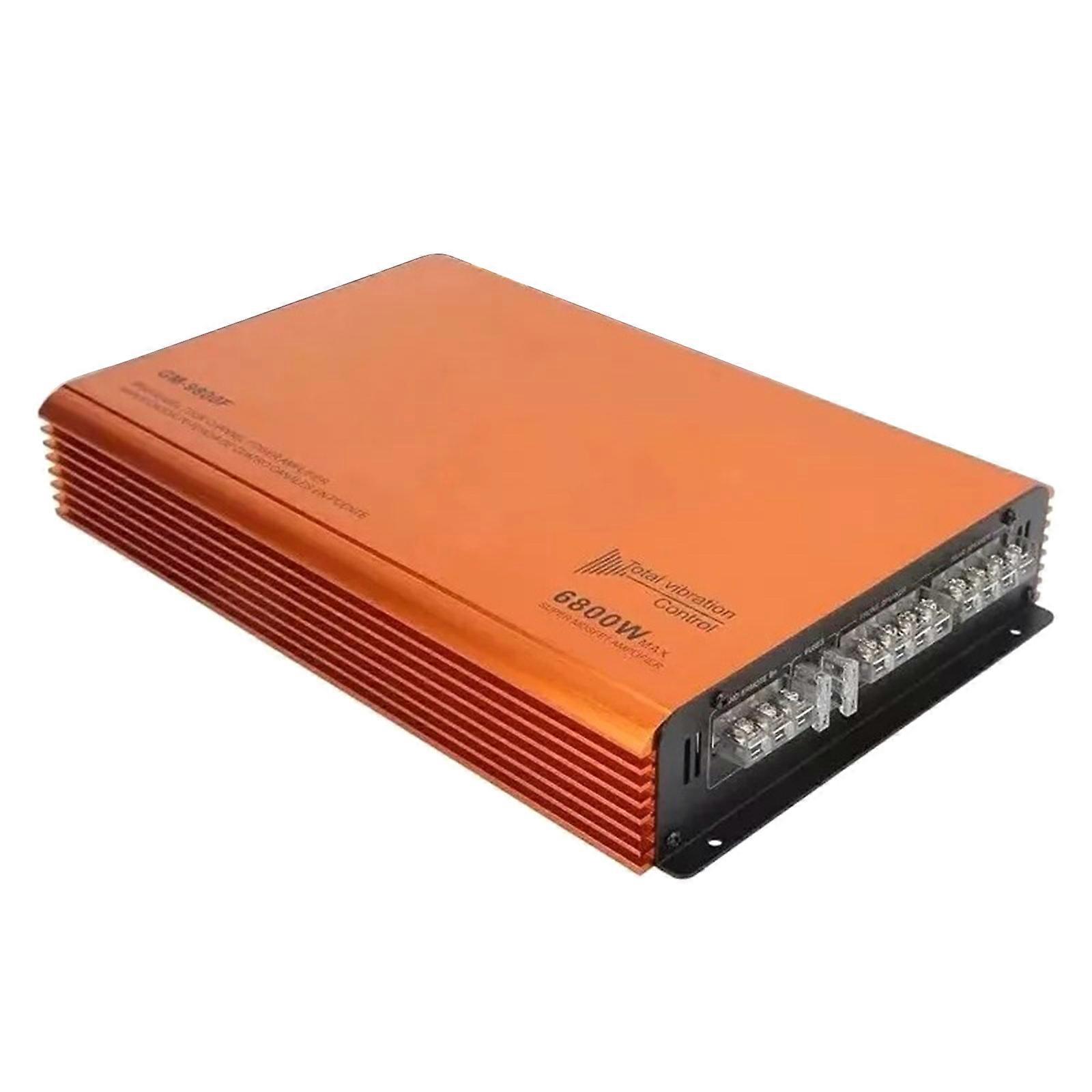 4 Channel 6800W Auto Sound Amplifier with Build In Safety Features Vehicle Amplifier for Enhances Sound Customization Multicolor