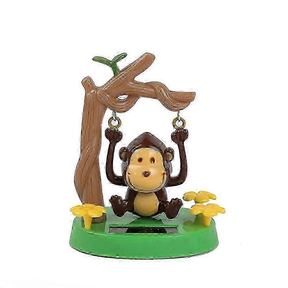 f Cute Solar Powered Monkey Swinging Animated Bobble Dancer Toys Car Dashboard Decoration Desktop Ornaments Dancing Toys