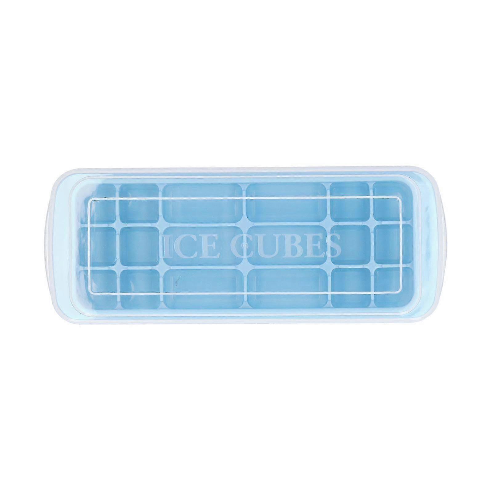 Blue Multi‑Purpose Silicone Ice Tray with Lid Rectangular Ice Cube Mold for Cake Sushi